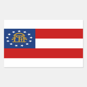 Georgia Flag Rectangular Sticker