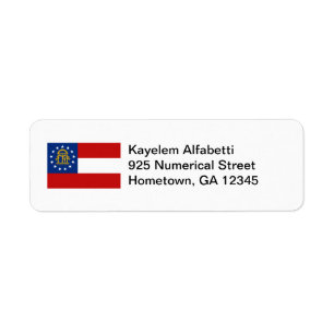 Georgia Flag Return Address Label