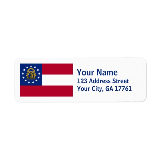 Georgia Flag Return Address Labels (Front)