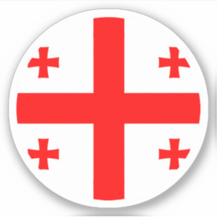 Georgia Flag Round Sticker