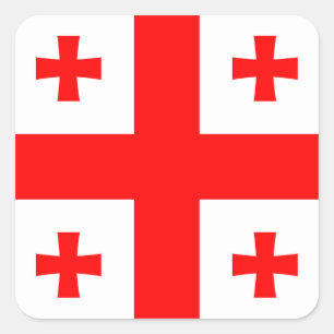 Georgia Flag Square Sticker