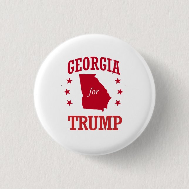 GEORGIA FOR DONALD TRUMP 3 CM ROUND BADGE (Front)