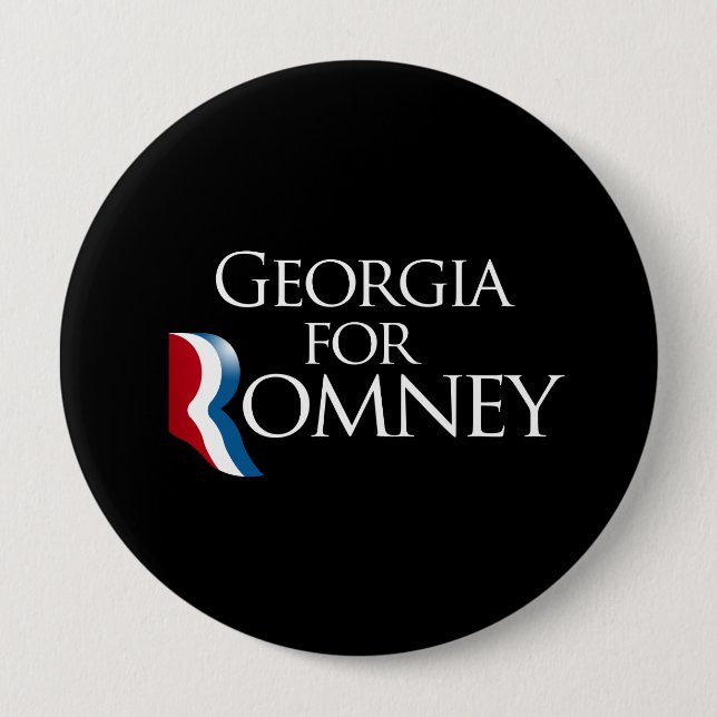 Georgia for Romney 2012 -.png 10 Cm Round Badge (Front)