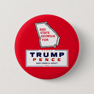 Georgia for Trump Pence 2020 6 Cm Round Badge