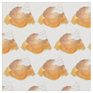 Georgia GA Peach Cobbler Southern Dessert Foodie Fabric