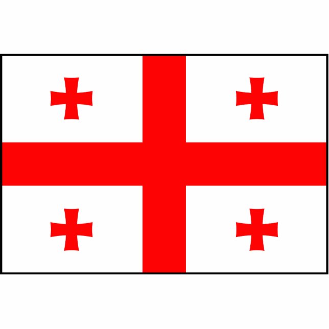 Georgia – Georgian Flag Standing Photo Sculpture (Front)