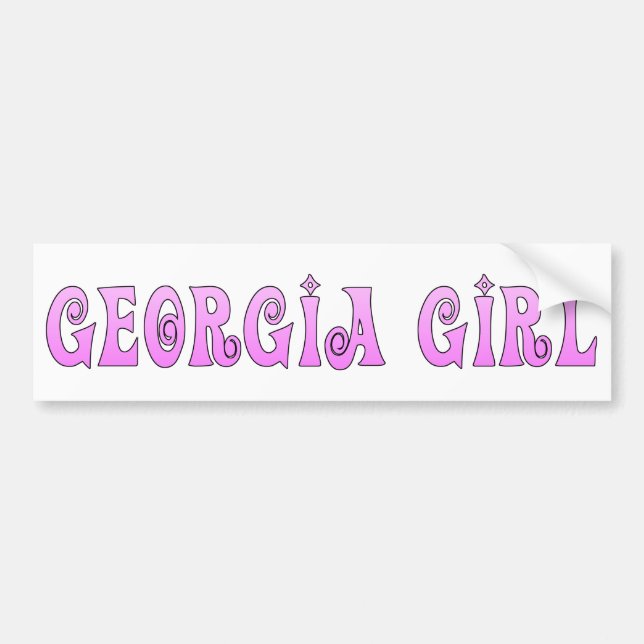 Georgia Girl Pink Bumper Sticker (Front)