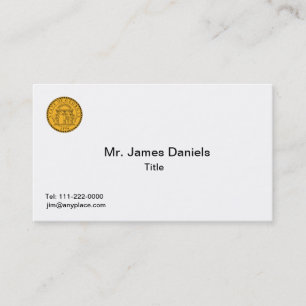 Georgia Great Seal Business Card Template