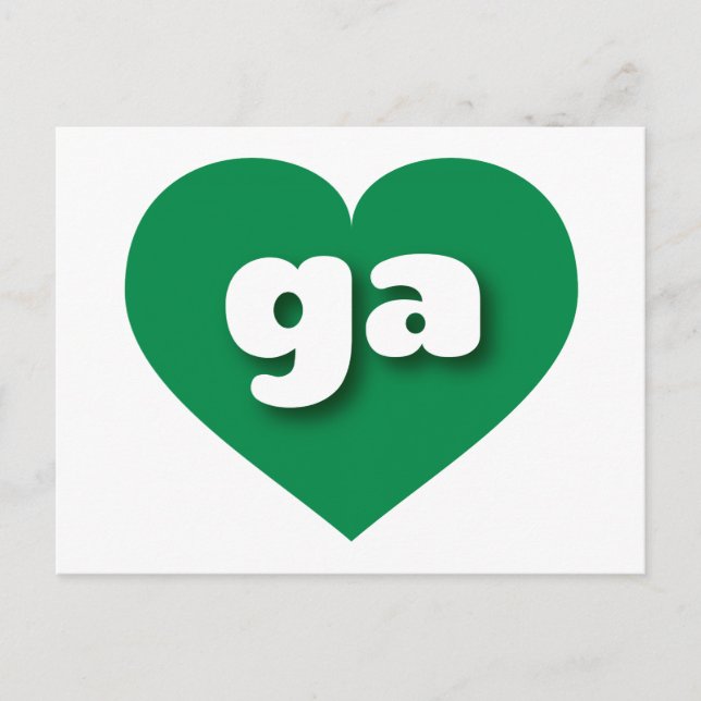 Georgia green heart - I love ga Postcard (Front)