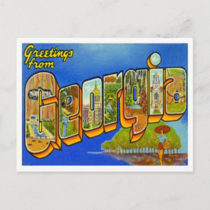 Georgia Greetings From US States Postcard