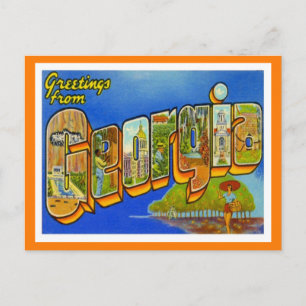 Georgia Greetings From US States Postcard