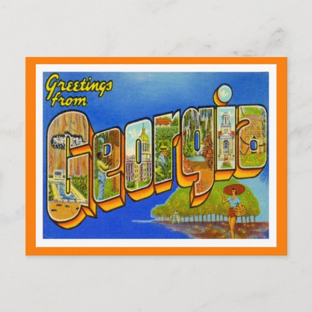 Georgia Greetings From US States Postcard (Front)