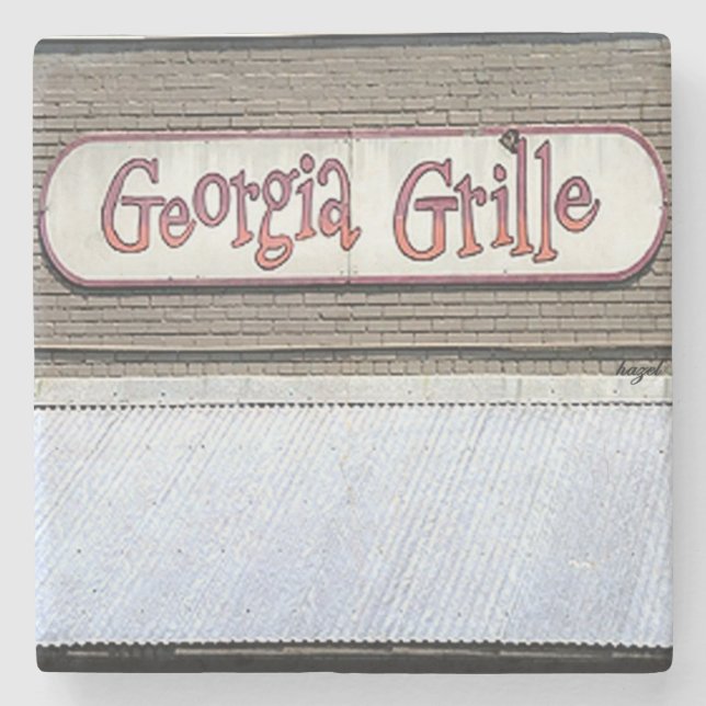 Georgia Grill, Georgia Grill  Stone Coaster (Front)