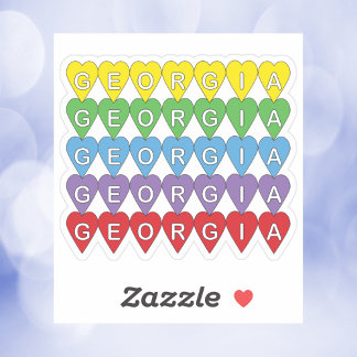 Georgia Heart Pattern Rainbow