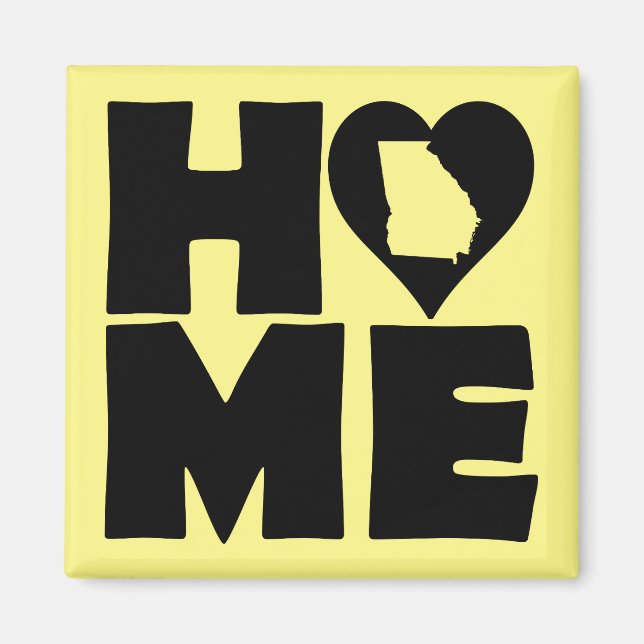 Georgia Home Heart State Fridge Magnet (Front)