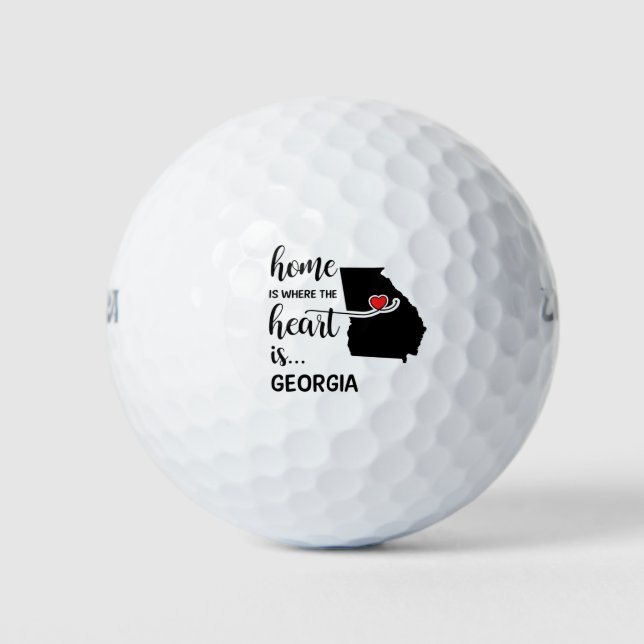 Georgia home is where the heart is golf balls (Front)
