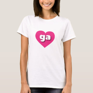 Georgia hot pink heart - I love ga T-Shirt