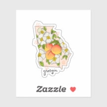 Georgia Illustrated State Sticker