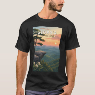 Georgia Illustration Travel Art Vintage T-Shirt