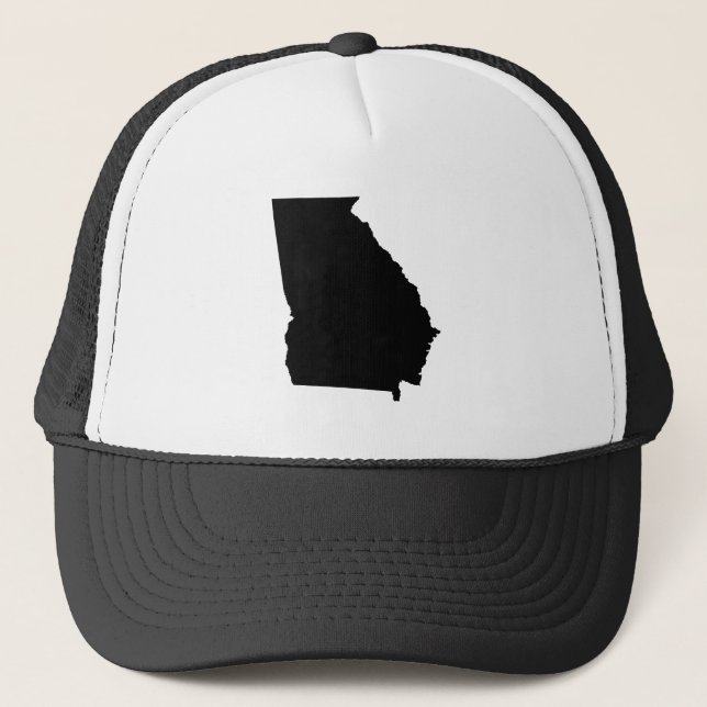 Georgia in Black and White Trucker Hat (Front)