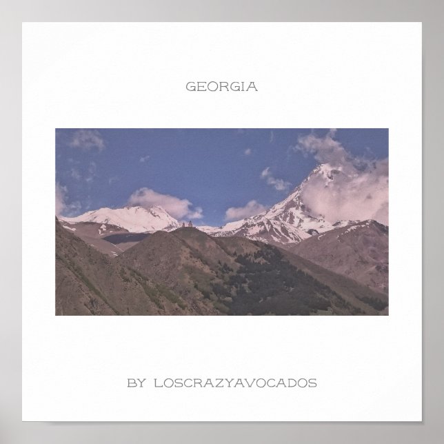 Georgia Kazbegi Architecture Nature Poster (Front)