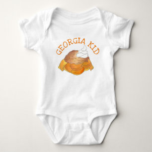 Georgia Kid Peach Cobbler Southern Dessert Foodie Baby Bodysuit