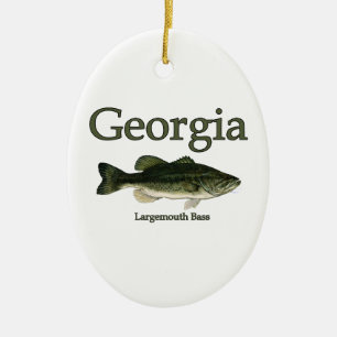 Georgia Largemouth Bass Ceramic Tree Decoration