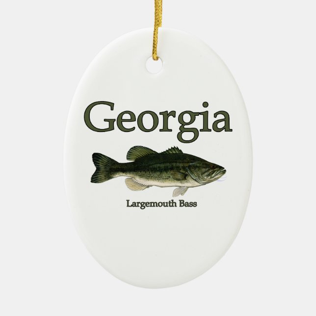 Georgia Largemouth Bass Ceramic Tree Decoration (Front)