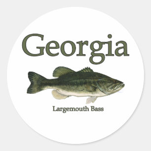 Georgia Largemouth Bass Classic Round Sticker