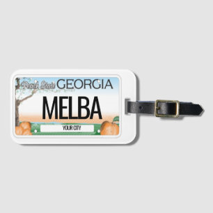 Georgia License Plate Customisable Luggage Tag