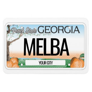 Georgia License Plate Flexible Magnet