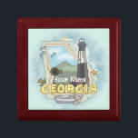 Georgia Lighthouse  Gift Box<br><div class="desc">Georgia Lighthouse gift box by ArtMuvz Illustration. Matching watercolor lighthouse t shirt, apparel, nautical clothing, lighthouse collector apparel. Lighthouse gifts are a great way to show someone you care, especially if they love the ocean, the coast, or lighthouses themselves. Lighthouses are iconic symbols of hope, guidance, and safety, and they...</div>