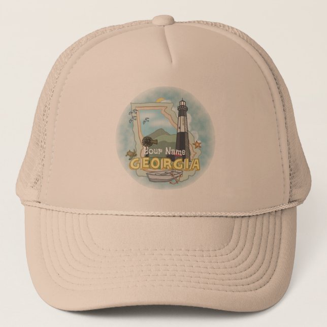 Georgia Lighthouse  Trucker Hat (Front)