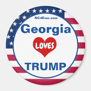 Georgia LOVES TRUMP Patriotic Fridge Magnet