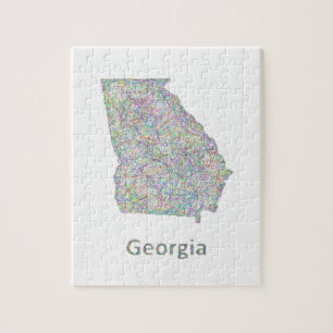 Georgia map jigsaw puzzle