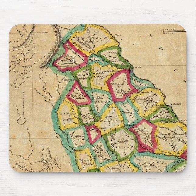 Georgia Map Mouse Mat (Front)