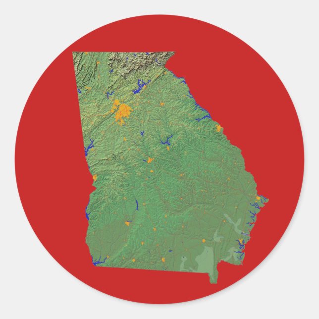 Georgia Map Sticker (Front)