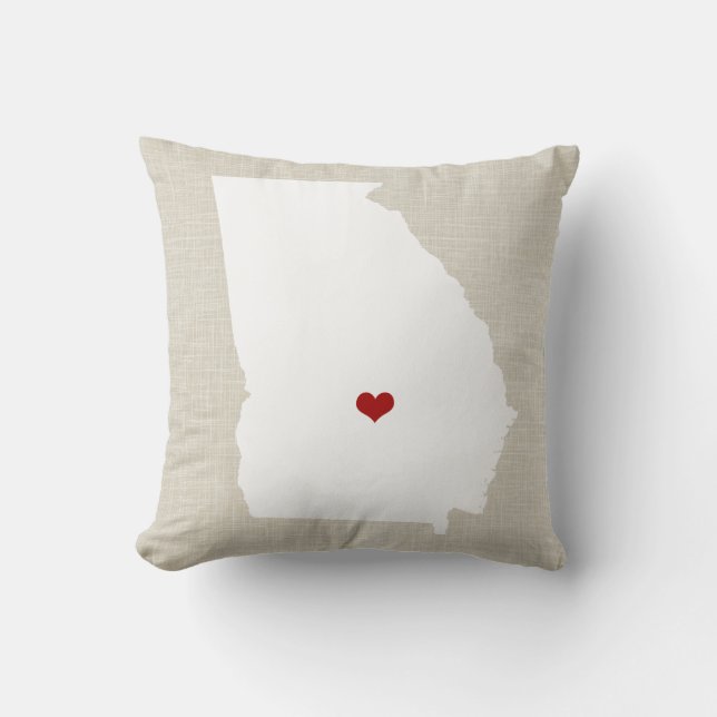 Georgia New Home State Throw Pillow 16" x 16" (Front)
