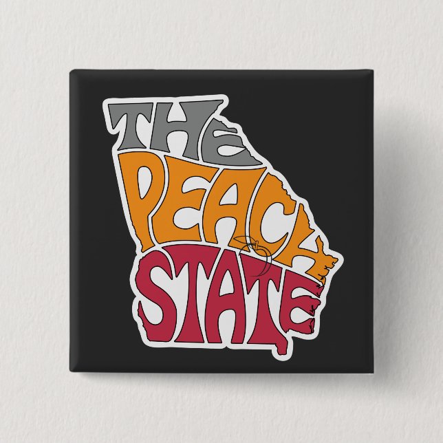 Georgia Nickname Word Art 15 Cm Square Badge (Front)