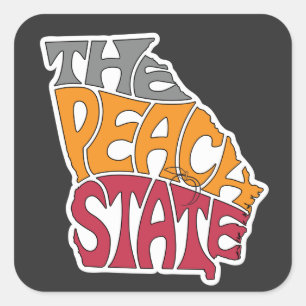 Georgia Nickname Word Art Square Sticker