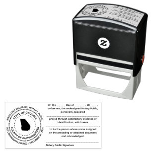 Georgia Notary Public Acknowledgement Stamp