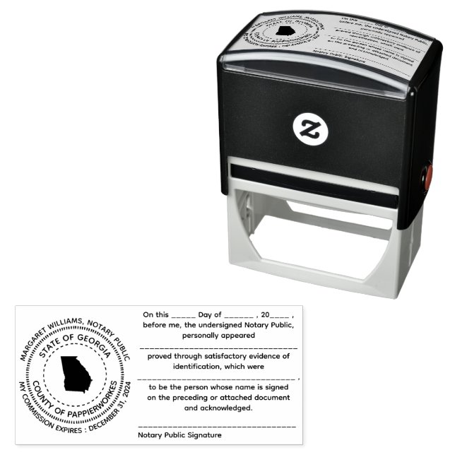 Georgia Notary Public Acknowledgement Stamp (In Situ)