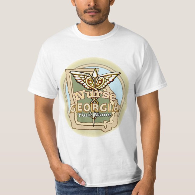 Georgia Nurse Caduceus T-Shirt (Front)