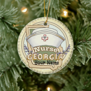 Georgia Nurse Ceramic Tree Decoration
