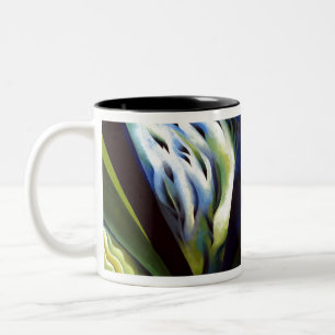 Georgia O Keeffe Blue and Green Music Two-Tone Coffee Mug