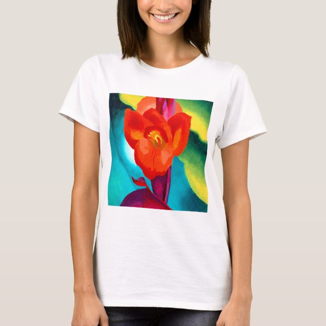 Georgia O Keeffe Red Canna T-Shirt (Front)