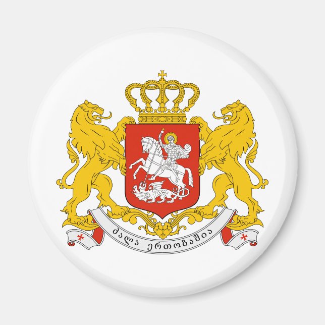 Georgia Official Coat Of Arms Heraldry Symbol Magnet (Front)