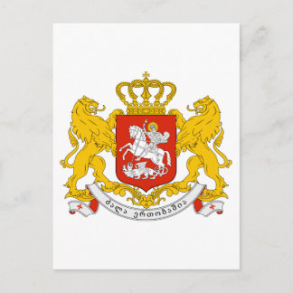 Georgia Official Coat Of Arms Heraldry Symbol Postcard
