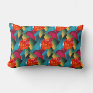 Georgia O'Keefe 1919 Red Canna Lumbar Cushion