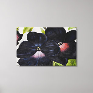 Georgia O'Keeffe - Black and Purple Petunias Canvas Print